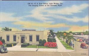 Lake Wales FL -  U.S. Post Office and Singing Tower on extreme right, 1950s