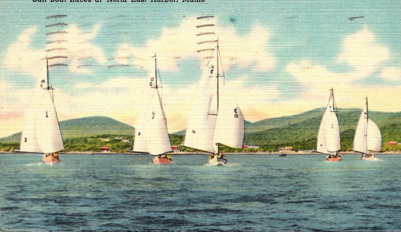 Maine North East Harbor Sail Boat Races 1949