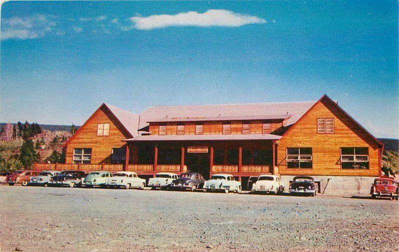 Autos Entrance Glacier National Park Montana 1950s St Mary's Lounge 10855