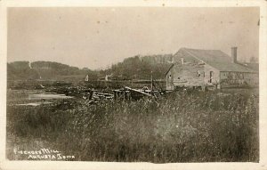 Augusta IA Fischbrs Mill Real Photo Postcard