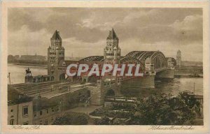 Old Postcard Koln has Rh Hohenzollernbr�cke