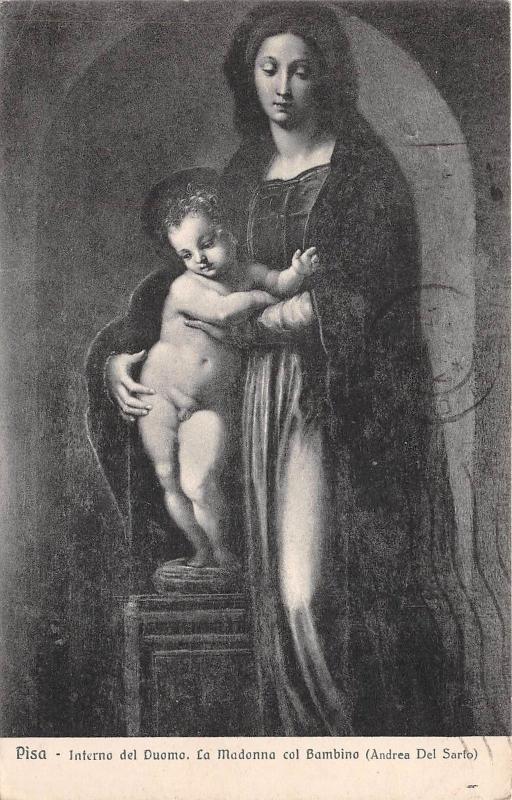 BF34855 pisa interno del duomo la madonna bambino painting  art front/back scan