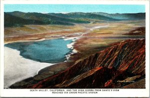 Vtg Death Valley California and High Sierra CA Union Pacific System Postcard