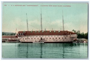 c1910s US Receiving Ship Independence Scene Mare Island California CA Postcard 