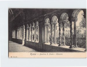 Postcard Chiostro, Basilica S. Paolo, Rome, Italy
