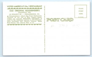 Bookbinder's Restaurant - Philadelphia Pennsylvania Postcard