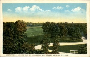 Michigan City Indiana Long Beach Golf Course c1900-20s Vintage Postcard