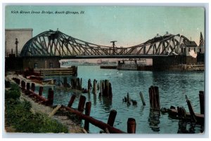 1911 95th Street Draw Bridge South Chicago Illinois IL Posted Vintage Postcard