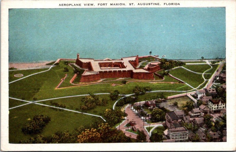 Florida St Augustine Aeroplane View Fort Marion