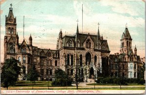 Vtg 1903 University of Pennsylvania College Hall PA Philadelphia Postcard