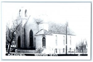 c1950's ME Church Scene Street Rockford Iowa IA RPPC Photo Vintage Postcard