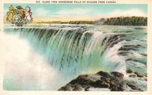 Vintage Postcard 1953 Close View Horseshoe Falls Of Niagara From Canada