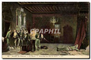 Blois Old Postcard The castle museum The Assassination of the Duke of Guise