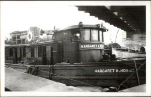 Waterford NY Canal Boat Margaret Moran Real Photo Postcard