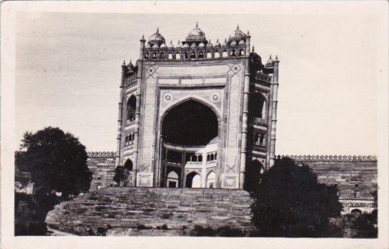 India Agra Buland Gate Fatehpur Sikri Real Photo