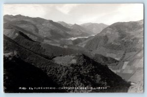 Hidalgo Mexico Postcard El Purgatorio Carretera Mexico-Laredo c1930's RPPC Photo