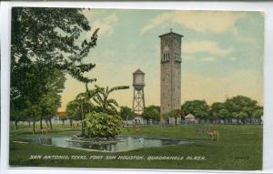 Fort Sam Houston Quadrangle Plaza San Antonio Texas 1910c postcard