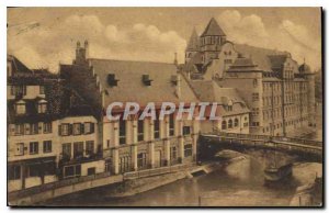 Postcard Old Strasbourg St Thomas School