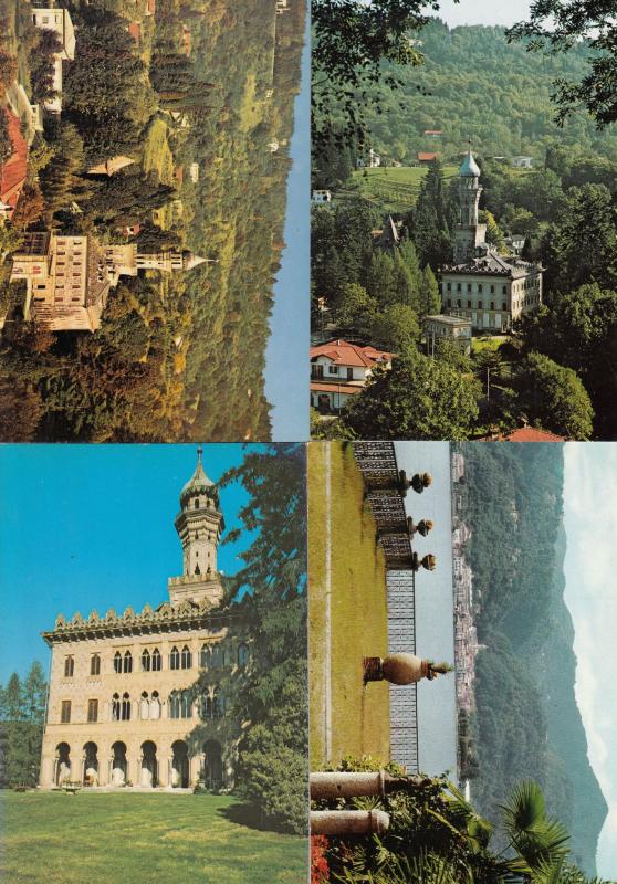 Lago D'Orta Orta S Guilio Villa Pie Crespi 4x Postcard s