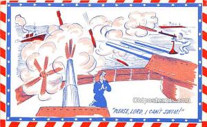 I Can't Swim Military Comic Unused 