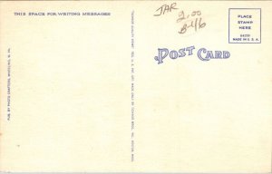 Historic City Hall Building Streetview Wellsburg West Virginia Linen Postcard