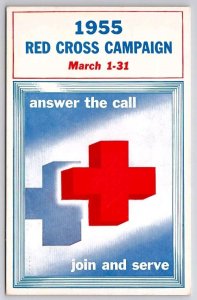 American Red Cross Campaign Answer The Call 1955 Postcard G50
