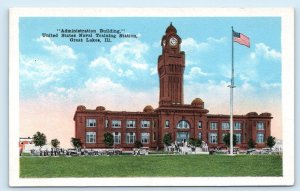 GREAT LAKES, IL ~ Administration Building NAVAL TRAINING STATION c1920s Postcard