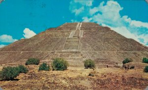 Mexico La Piramide Del Sol San Juan Teotihuacán Vintage Postcard 07.37