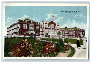 c1920's East Side High School Building Toledo Ohio OH Unposted Vintage Postcard