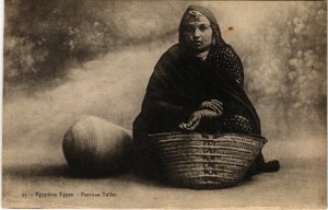 PC CPA EGYPT, TYPES AND SCENES, FORTUNE TELLER, VINTAGE POSTCARD (b9030)