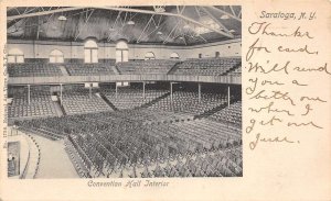 Saratoga New York Convention Hall, Interior Undivided Vintage Postcard U5162