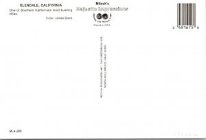 2~4X6 Postcards  Glendale, CA California  AERIAL VIEW & DOWNTOWN STREET SCENE