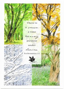 US Encouragement Card.  There is a season. A time for every purpose. unused.