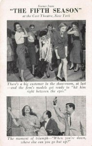 Scenes from the Cort Theater, Manhattan, New York City, Circa 1953-1954 Postcard