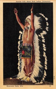 Sunrise Call, Stand Rock Indian Ceremonial Wisconsin Dells, WI Vintage Postcard