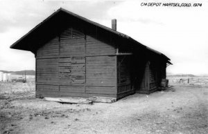 J27/ Hartsel Colorado RPPC Postcard c1974 CM Railroad Depot Station 295