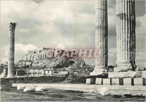 Postcard Modern View of the Acropolis from the Temple of Zeus