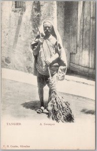 Tangier Morocco A Sweeper V.B. Cumbo Gibraltar Postcard H81
