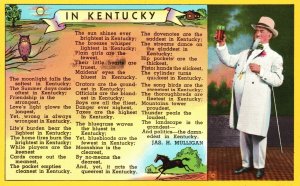 Vintage Postcard 1972 In Kentucky By Jas H. Mulligan Poem K. Y.