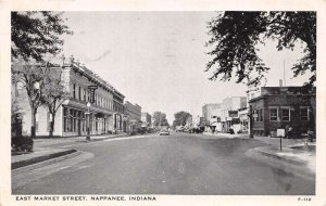 Nappanee Indiana East Market Street Coppes Hotel Vintage Postcard U2673