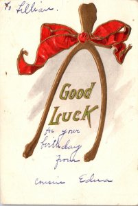 Good Luck With Gold Horseshoe