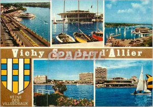 Postcard Moderne Vichy (Allier) The Lac d'Allier Queen City Water Boat