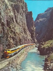 Streamline Train D&RG Railroad Royal Gorge Canon City Colorado 1968 Vintage Post