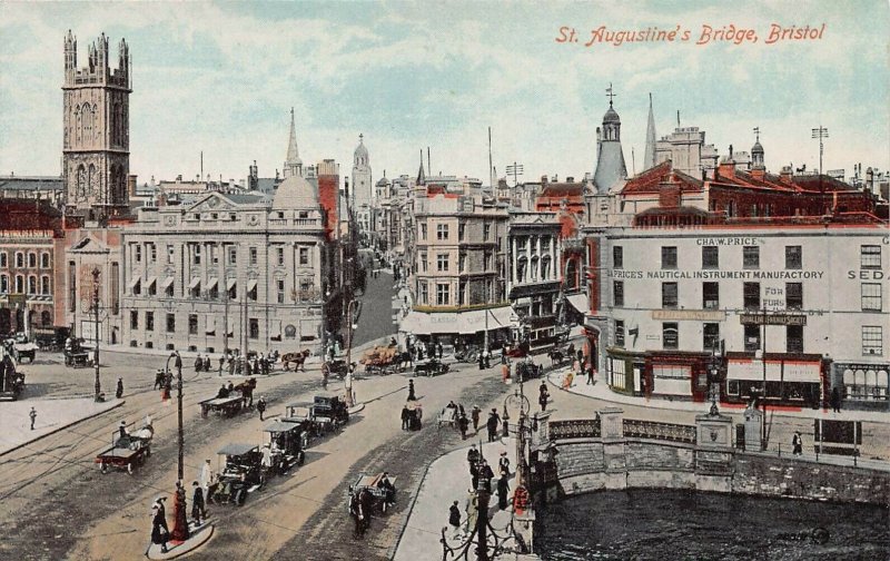 St. Augustine's Bridge, Bristol, England, Great Britain, early postcard