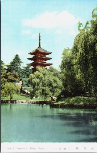 Japan Nara Pond of Sarusawa Vintage Postcard C163