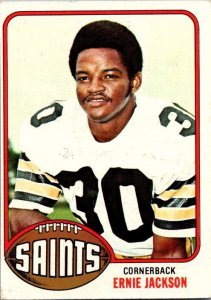 1976 Topps Football Card Ernie Jackson New Orleans sk4559