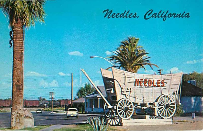 Welcome Sign on Highway 66, Needles, CA, California, Chrome,