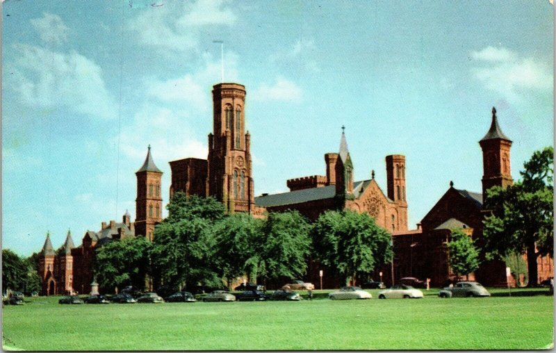 Smithsonian Institution James Smithson Washington DC Old Cars Postcard VTG UNP  