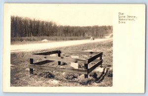 Homestead Iowa IA Postcard RPPC Photo The Lone Grave c1930's Unposted Vintage