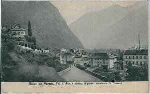 AOSTA province vintage postcard - Verrès GLASSES 1922-